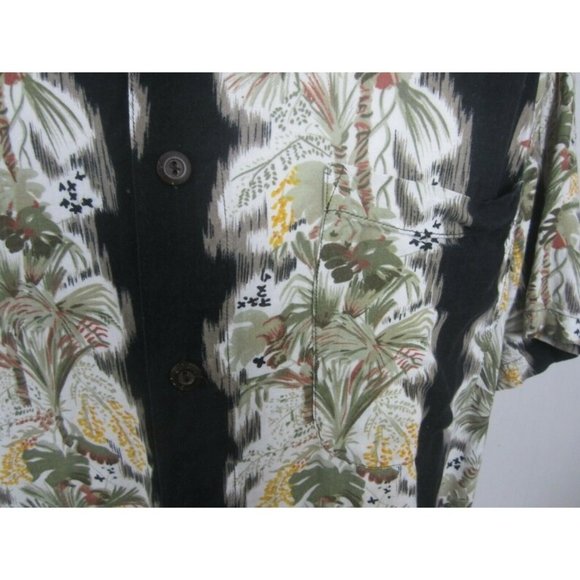 Pacific Scene vtg Men Hawaiian camp shirt p2p 25 L aloha luau tropical panel - Picture 5 of 10